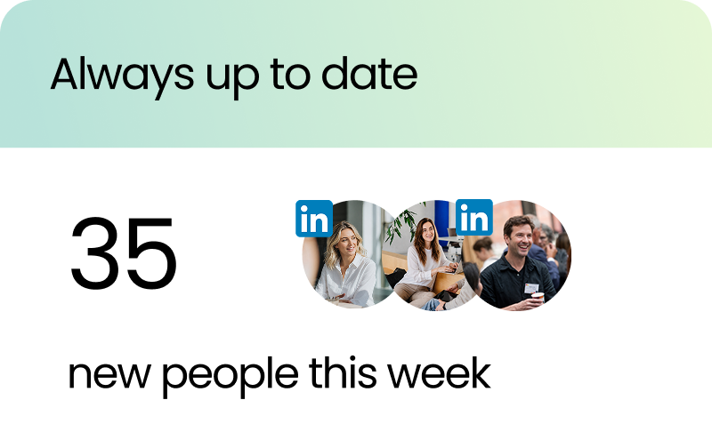 Always up to date: 35 new people this week