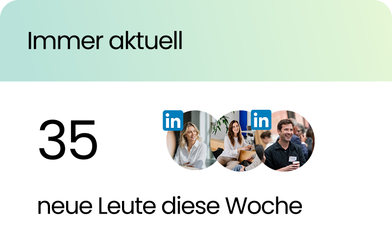 Aktuelle Zielgruppe: 35 neue Personen in dieser Woche