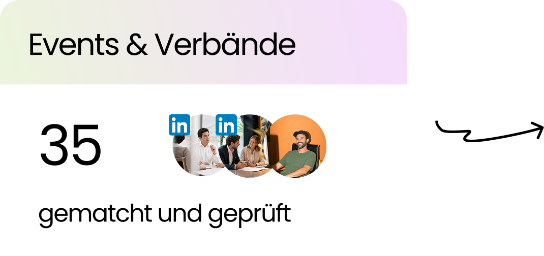 Events and associations: 35 matched and checked from your market's LinkedIn activity